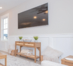 WAINSCOT - 36" HEIGHT; 1X4 SLATS WITH 1X2 TOP EDGE; DRYWALL FIELD - TRIM DETAILS