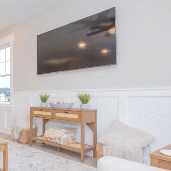 WAINSCOT - 36" HEIGHT; 1X4 SLATS WITH 1X2 TOP EDGE; DRYWALL FIELD - TRIM DETAILS