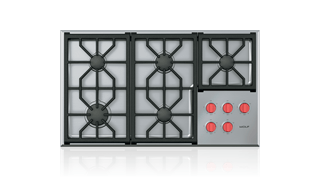 36" 5 Burner Gas Cooktop - PANELED & PROFESSIONAL
